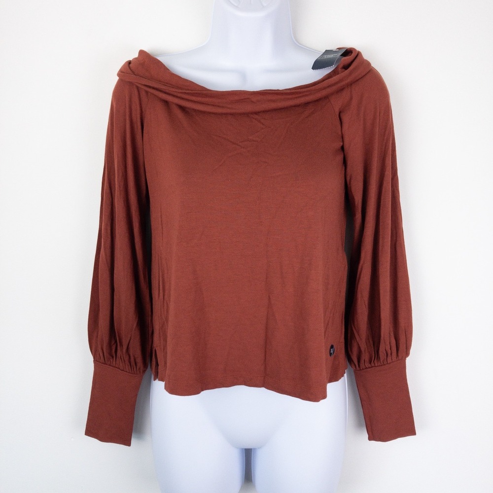 Abercrombie & Fitch Top Womens XS Brown Soft Drapey Base Basic Viscose New